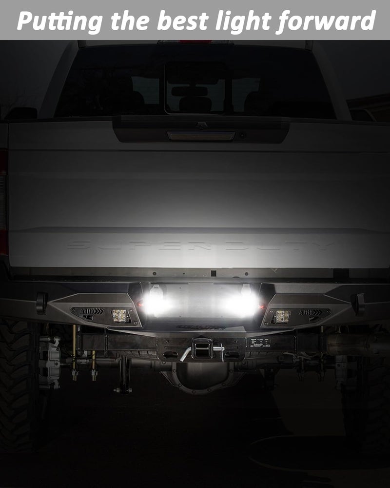 Best View X-Style LED License Plate Light Tag Lights Assembly Compatible with Chevy Silverado Suburban Tahoe GMC Sierra 1500 2500 3500 HD Escalade EXT, White & Red LED Light [PATENT PENDING] - Image 5